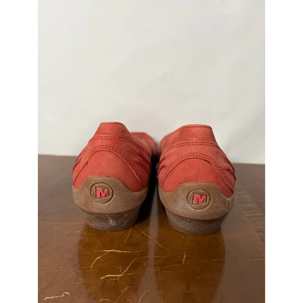 Merrell Isabella Porcelain Rose Suede Comfort Shoes Womens Size 8 Slip On Wedge
